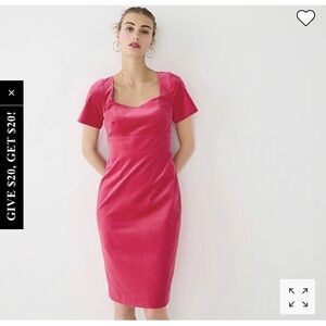 J.Crew Squareneck sheath dress in stretch velvet Item BM871 size 2 NWT SOLD